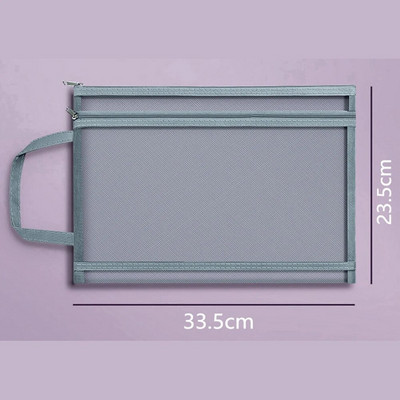 Nešiojamas A4 failų aplankas tinklinis užtrauktukas vokų aplankai mokyklinėms biuro reikmenims Plastikinis failų maišelis dokumentų tvarkytuvas