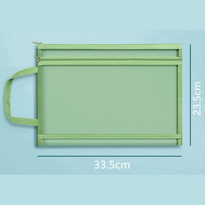 Nešiojamas A4 failų aplankas tinklinis užtrauktukas vokų aplankai mokyklinėms biuro reikmenims Plastikinis failų maišelis dokumentų tvarkytuvas