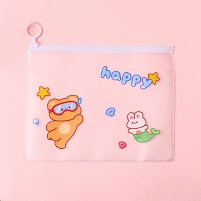 Nešiojamas A4 failų aplankas tinklinis užtrauktukas vokų aplankai mokyklinėms biuro reikmenims Plastikinis failų maišelis dokumentų tvarkytuvas