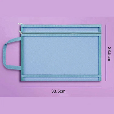 Nešiojamas A4 failų aplankas tinklinis užtrauktukas vokų aplankai mokyklinėms biuro reikmenims Plastikinis failų maišelis dokumentų tvarkytuvas