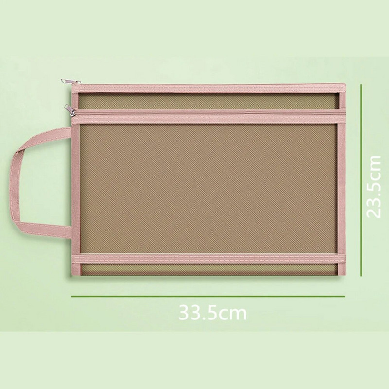 Nešiojamas A4 failų aplankas tinklinis užtrauktukas vokų aplankai mokyklinėms biuro reikmenims Plastikinis failų maišelis dokumentų tvarkytuvas