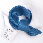 Korejski ženski kratki križni vuneni pleteni šal Zimski ženski jednobojni elastični meki lažni ovratnik Topli šalovi O34