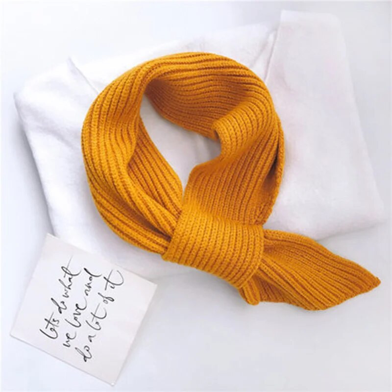 Korejski ženski kratki križni vuneni pleteni šal Zimski ženski jednobojni elastični meki lažni ovratnik Topli šalovi O34