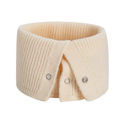 Zimski vuneni pleteni topli šal s dugmadima Ženski rastezljivi šal od kašmira s debelim ovratnikom Štitnik za vrat Ženski vjetrootporni biciklistički pulover O41