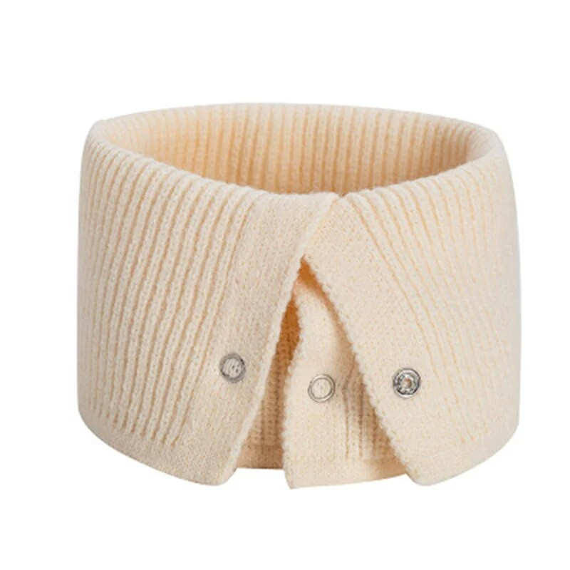 Zimski vuneni pleteni topli šal s dugmadima Ženski rastezljivi šal od kašmira s debelim ovratnikom Štitnik za vrat Ženski vjetrootporni biciklistički pulover O41