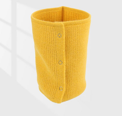 Férfi fedezeti hamis gallér Elasztikus kapucnis gyapjú nyakvédő kantáros pulóver női egyhurkos kötött gombbal hajtogatott meleg sál T39