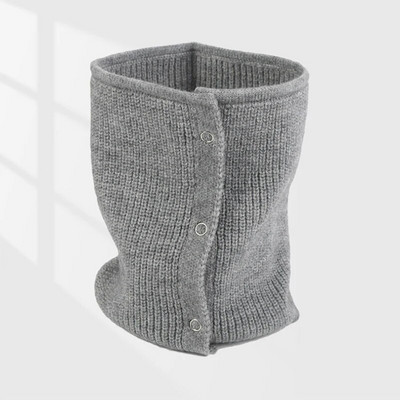 Férfi fedezeti hamis gallér Elasztikus kapucnis gyapjú nyakvédő kantáros pulóver női egyhurkos kötött gombbal hajtogatott meleg sál T39