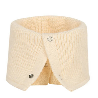 Férfi fedezeti hamis gallér Elasztikus kapucnis gyapjú nyakvédő kantáros pulóver női egyhurkos kötött gombbal hajtogatott meleg sál T39