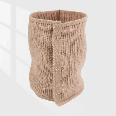 Férfi fedezeti hamis gallér Elasztikus kapucnis gyapjú nyakvédő kantáros pulóver női egyhurkos kötött gombbal hajtogatott meleg sál T39