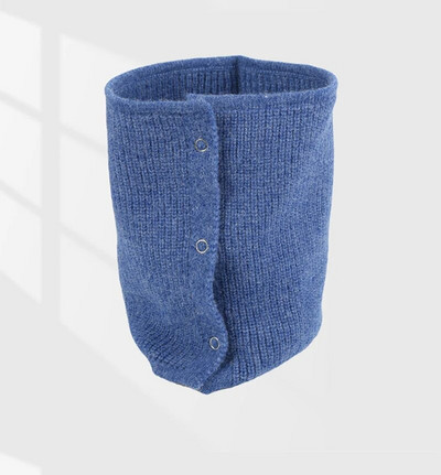 Férfi fedezeti hamis gallér Elasztikus kapucnis gyapjú nyakvédő kantáros pulóver női egyhurkos kötött gombbal hajtogatott meleg sál T39