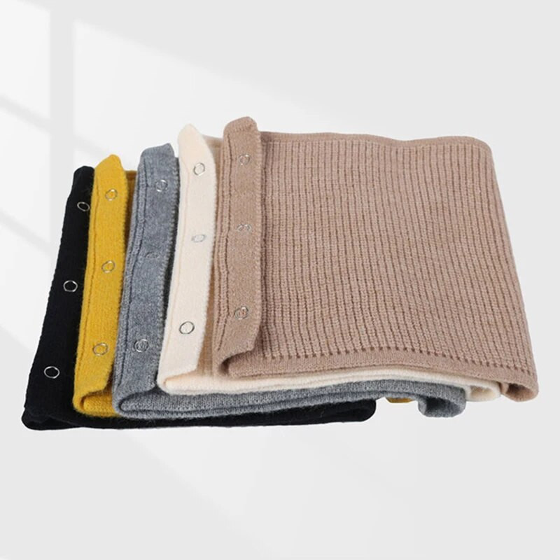 Férfi fedezeti hamis gallér Elasztikus kapucnis gyapjú nyakvédő kantáros pulóver női egyhurkos kötött gombbal hajtogatott meleg sál T39