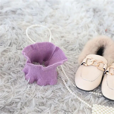 Korejski jednobojni elastični vuneni pulover s lažnim ovratnikom, čipkastim volanima, narukvica za glavu, ženski zimski štitnik za vrat, topli šal Q37