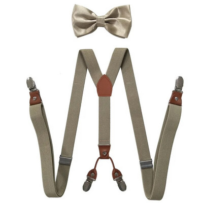 2,5*115 cm Deepeel muške naramenice za odrasle s 4 kopče naramenice Unisex elastične naramenice X-tipa Široke naramenice Muški set s leptir mašnama za muškarce