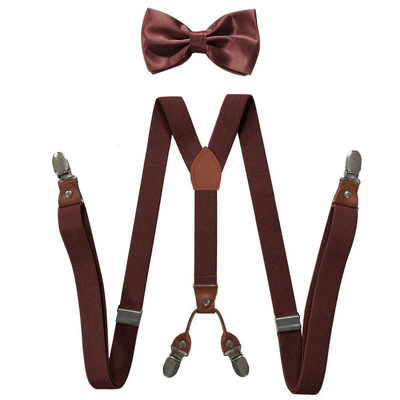 2,5*115 cm Deepeel muške naramenice za odrasle s 4 kopče naramenice Unisex elastične naramenice X-tipa Široke naramenice Muški set s leptir mašnama za muškarce