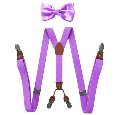 2,5*115 cm Deepeel muške naramenice za odrasle s 4 kopče naramenice Unisex elastične naramenice X-tipa Široke naramenice Muški set s leptir mašnama za muškarce