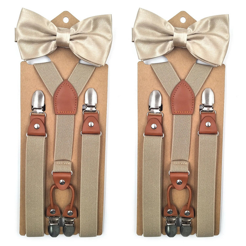 2,5*115 cm Deepeel muške naramenice za odrasle s 4 kopče naramenice Unisex elastične naramenice X-tipa Široke naramenice Muški set s leptir mašnama za muškarce