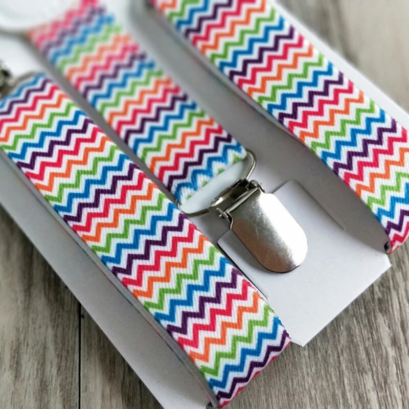 Modes bērnu bikšturu komplekts 3 piespraužams Y mugura Krāsains elastīgas lencēm tauriņš komplekts Apģērbu aksesuāri meitenēm zēniem