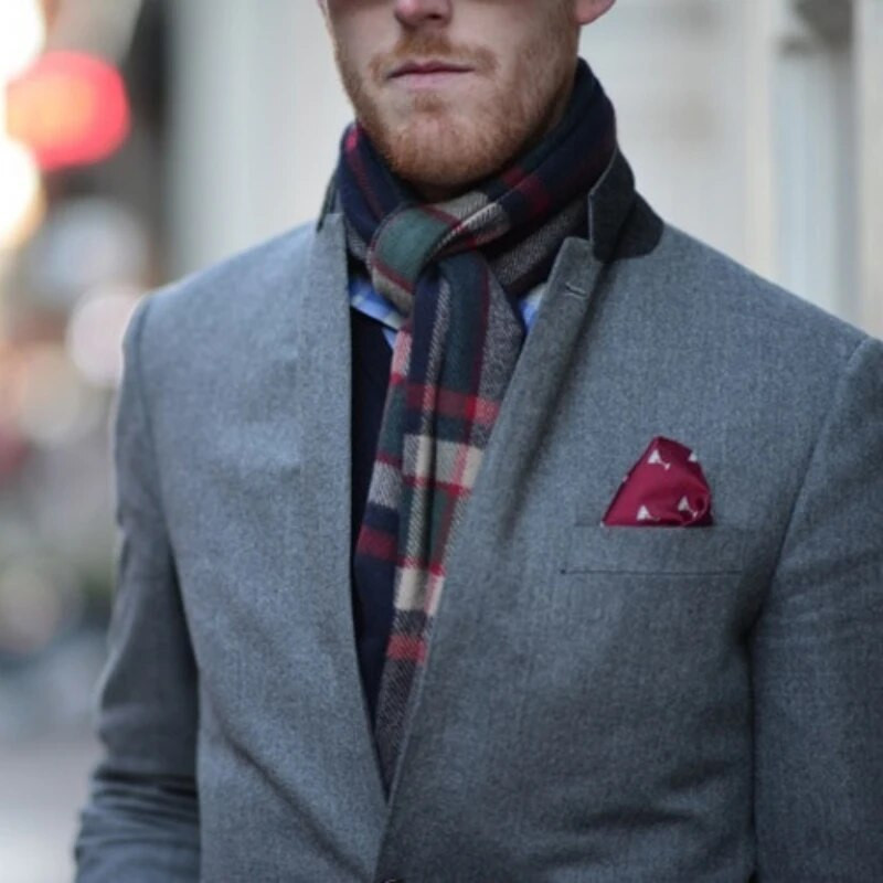 Madingi kostiumai Kišeninis kvadratas vyrams Verslo krūtinės rankšluostis Hanky Gentlemen Plaid Hankies klasikinis kostiumas servetėlė Nosinės aksesuaras