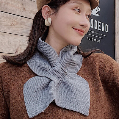 Jaunie vārti Han Guodong adāma vilnas apkakle mīksta māsa maza tauriņa šalle sieviešu ziemas krusta silta šalle CM101