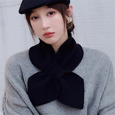 Jaunie vārti Han Guodong adāma vilnas apkakle mīksta māsa maza tauriņa šalle sieviešu ziemas krusta silta šalle CM101