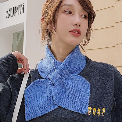 Jaunie vārti Han Guodong adāma vilnas apkakle mīksta māsa maza tauriņa šalle sieviešu ziemas krusta silta šalle CM101