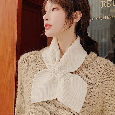 Jaunie vārti Han Guodong adāma vilnas apkakle mīksta māsa maza tauriņa šalle sieviešu ziemas krusta silta šalle CM101