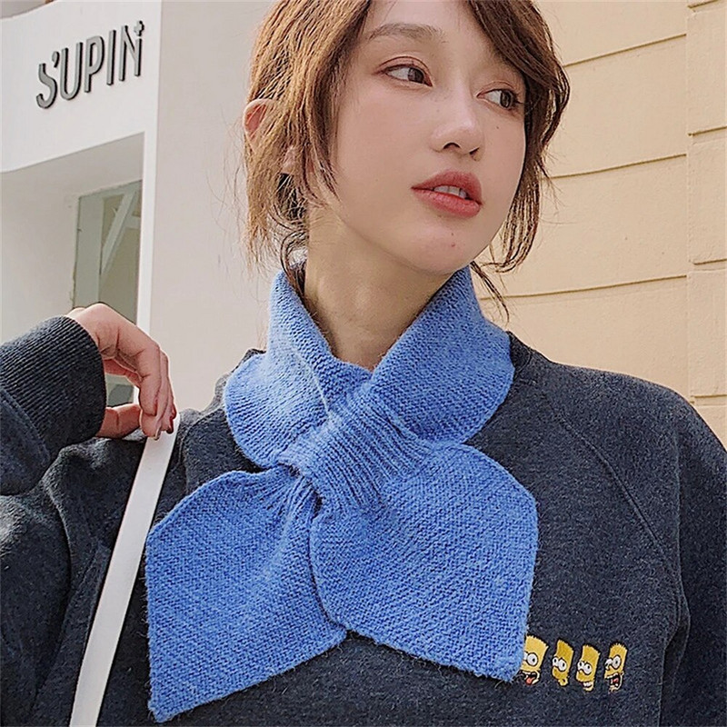 Jaunie vārti Han Guodong adāma vilnas apkakle mīksta māsa maza tauriņa šalle sieviešu ziemas krusta silta šalle CM101