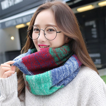 Нова зимна корейска версия на дамска плетена забрадка за зимна удебелена топъл вълнен шал за врата ZY-01