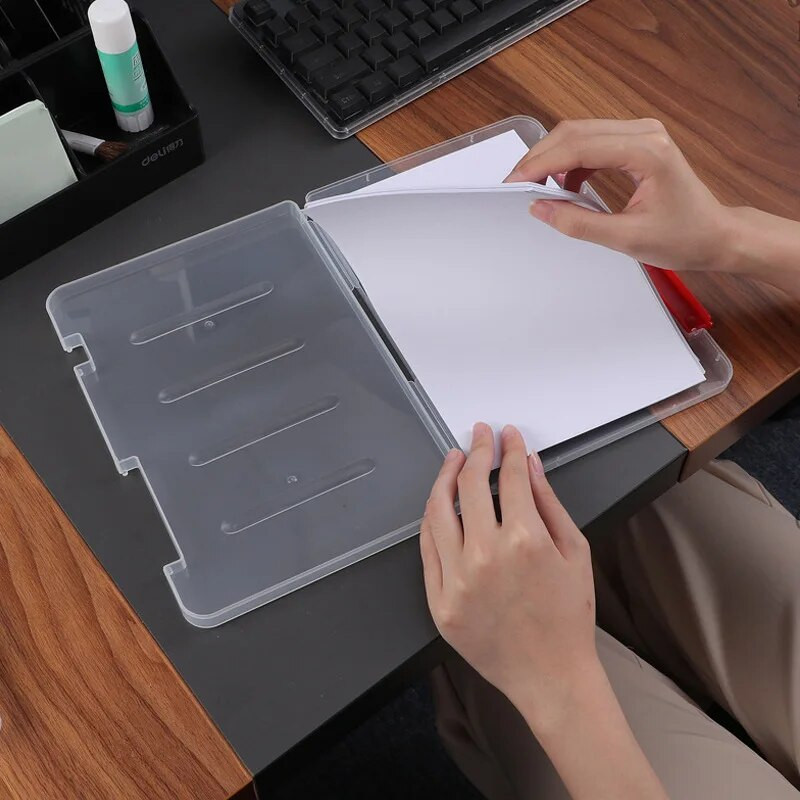 Läbipaistev sortimisfailikarp kaasaskantav kaust plastikust A5 failikorraldaja kasti salvestuskaust läbipaistev sortimisfaili ümbris