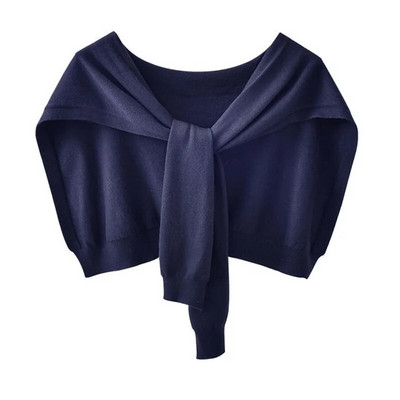 Korejska ženska zimska vunena bluza, ramena, ogrtač, šal s čvorovima, štitnik za vrat, lažni ovratnik, šal od kašmira, topli pleteni šal Q36