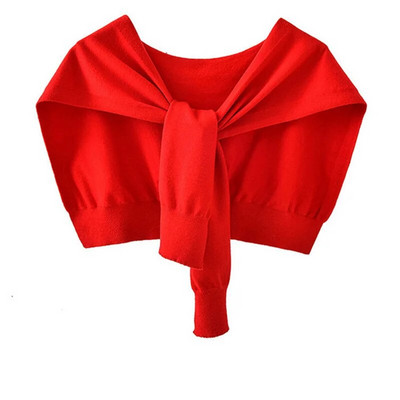 Korejska ženska zimska vunena bluza, ramena, ogrtač, šal s čvorovima, štitnik za vrat, lažni ovratnik, šal od kašmira, topli pleteni šal Q36