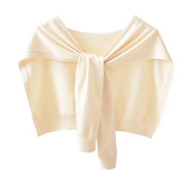 Korejska ženska zimska vunena bluza, ramena, ogrtač, šal s čvorovima, štitnik za vrat, lažni ovratnik, šal od kašmira, topli pleteni šal Q36