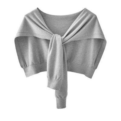 Korejska ženska zimska vunena bluza, ramena, ogrtač, šal s čvorovima, štitnik za vrat, lažni ovratnik, šal od kašmira, topli pleteni šal Q36