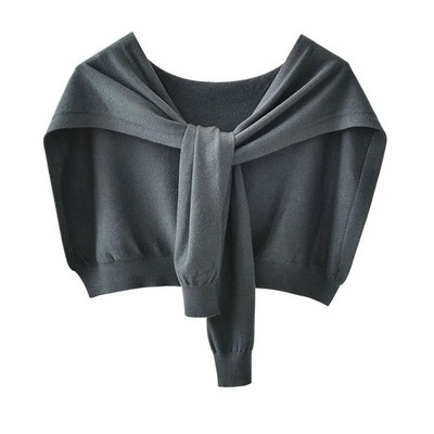 Korejska ženska zimska vunena bluza, ramena, ogrtač, šal s čvorovima, štitnik za vrat, lažni ovratnik, šal od kašmira, topli pleteni šal Q36