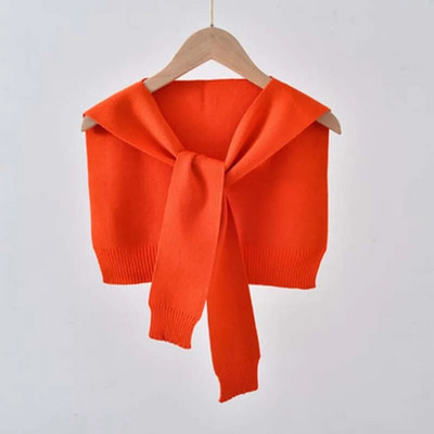 Korejska ženska zimska vunena bluza, ramena, ogrtač, šal s čvorovima, štitnik za vrat, lažni ovratnik, šal od kašmira, topli pleteni šal Q36