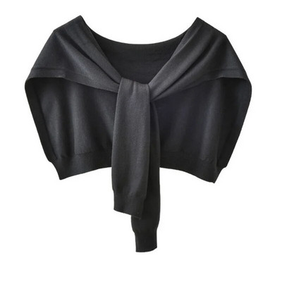 Korejska ženska zimska vunena bluza, ramena, ogrtač, šal s čvorovima, štitnik za vrat, lažni ovratnik, šal od kašmira, topli pleteni šal Q36