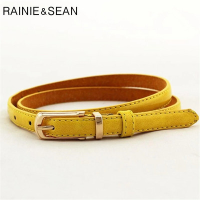 RAINIE SEAN Remeni za žene Remen za struk Tanka igla Kopča Kožni ženski remeni za haljine Ženski jeftini modni dodaci Camel