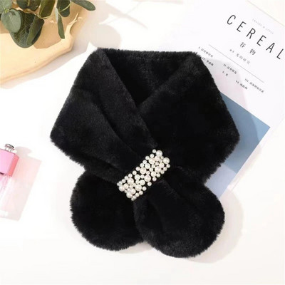 Biserni šal zimski novi stil, podebljana korejska verzija vunene vune koja grije, ovratnik poput zeca DZ1