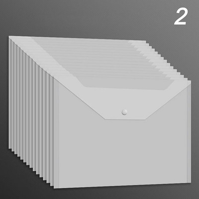 10 τμχ/σετ Τσάντα χοντρής λίμας Διαφανής αδιάβροχη πλαστική τσάντα πληροφοριών τύπου κουμπώματος Α4 Σχολική τσάντα γραφικής ύλης