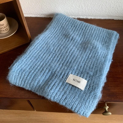 Új meleg téli sál nőknek Solid Fashion kötött kendő és becsomagoló férfi hosszú sál nőknek