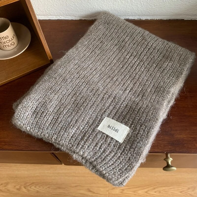 Új meleg téli sál nőknek Solid Fashion kötött kendő és becsomagoló férfi hosszú sál nőknek