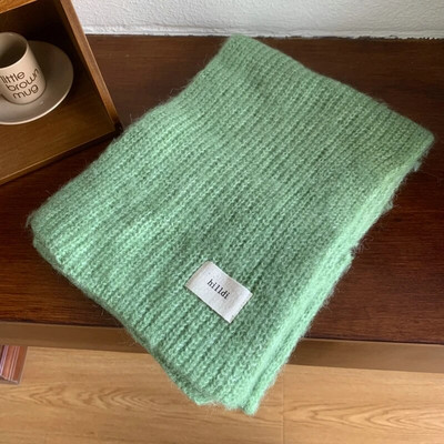 Új meleg téli sál nőknek Solid Fashion kötött kendő és becsomagoló férfi hosszú sál nőknek