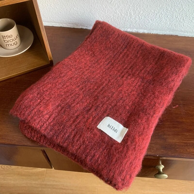 Új meleg téli sál nőknek Solid Fashion kötött kendő és becsomagoló férfi hosszú sál nőknek