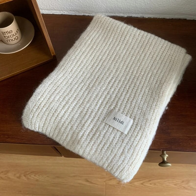 Új meleg téli sál nőknek Solid Fashion kötött kendő és becsomagoló férfi hosszú sál nőknek