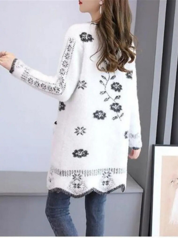 Džemper jakna jesen zima Ženska nova modna jakna od jacquard gumba Kardigan od pletiva Ženske ležerne ženske jakne džemper ZY7227