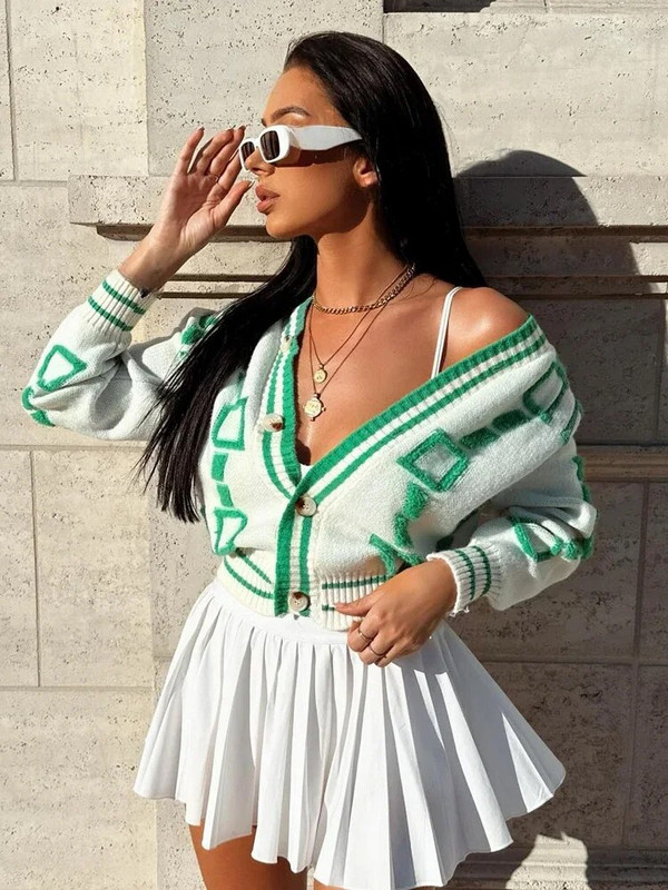 Jesen Zima Ženski kardigan Pleteni džemper jakna Topli vez Modni pleteni kardigani Kaput Ženski široki džemperi 2022.