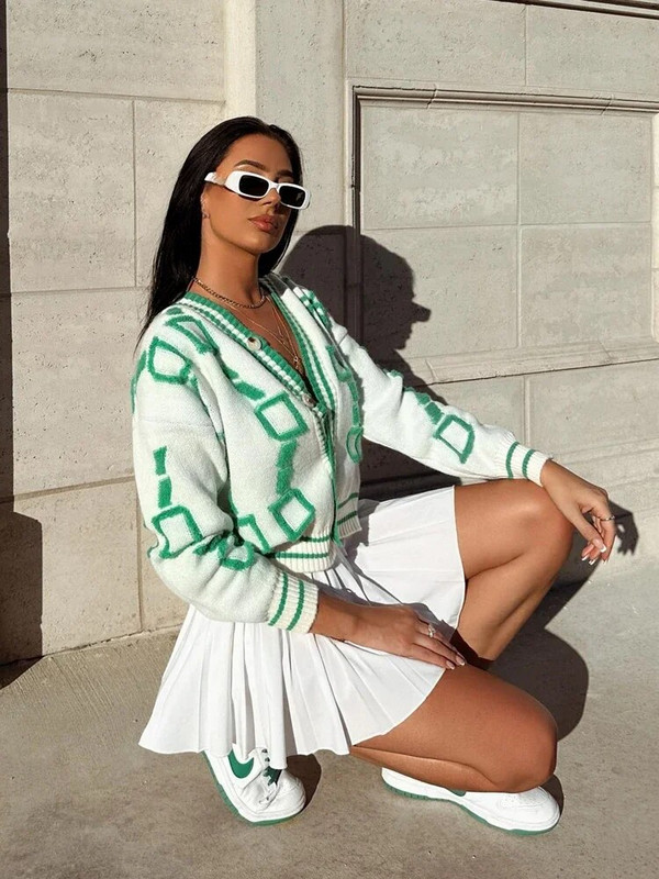 Jesen Zima Ženski kardigan Pleteni džemper jakna Topli vez Modni pleteni kardigani Kaput Ženski široki džemperi 2022.