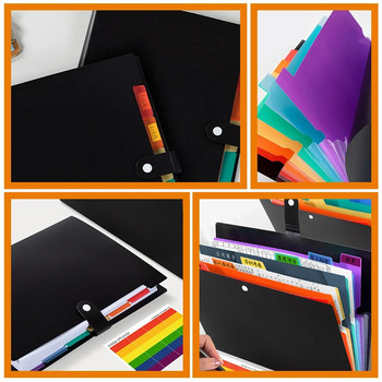 Multi Pocket Folder A4 Document Organizer Χαρτί Αρχείο Ταξινόμησης Φορητό Αποθήκευση Ακορντεάν Γραφείο