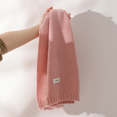 Dodaci za šal Topli ženski dugi vuneni šal Ženski šal od kašmira Čiste boje Omotači Šalovi u korejskom stilu