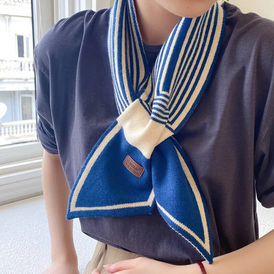 2022. Nova luksuzna marka Haundstooth Karirani pleteni šal Šal Ženski zimski šal Dugi mršavi mali šal Ženski šal oko vrata